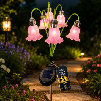 Solar Flower Lights Outdoor Garden Decorations Waterproof Stake Decor