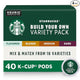Starbucks Coffee, Keurig K-Cup Pods, Custom Build Your Own Variety Pack, 40 Pods