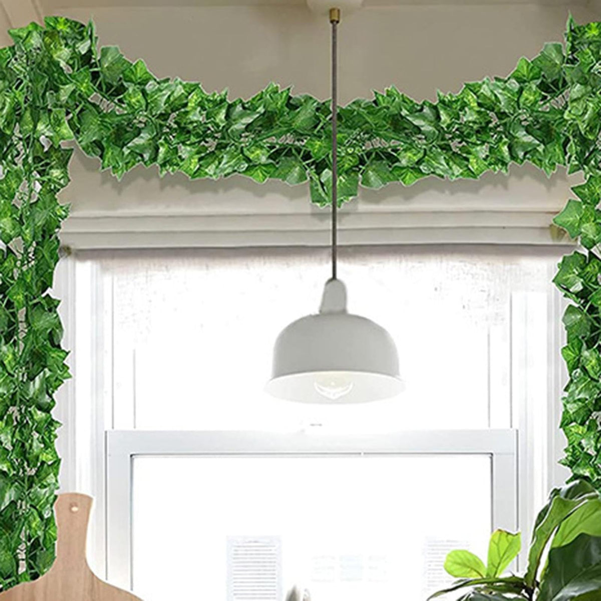Artificial Ivy Vines - 7.2ft Hanging Aesthetic Vines | Decorative Ivy Garland | Uv Resistant Fake Ivy Vines | Elegant Hanging Greenery for Bedroom Decor, Aesthetic Home Decoration, Indoor Outdoor