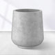 Kante 15.3" Dia Round Concrete Planter, Outdoor Indoor Large Plant Pots Containers with Drainage Hole and Rubber Plug for Home Garden Patio, Gray Concrete
