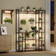 Plant Stand Indoor with Grow Lights 11 Tiered Wood Indoor Plant Shelf 62" Tall Plant Stand Metal Frame for Indoor Plants Multiple Flower Pot Holder, Large Plant Rack for Living Room Patio Corner