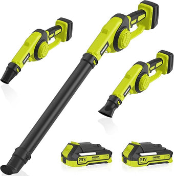 EWORK Small Leaf Blower Cordless 21V Mini Leaf Blower 130CFM/200MPH with Battery and Fast Charger, Lightweight Electric Leaf Blowers, Compact Blower for Jobsite, Patio Cleaning, Lawn Care