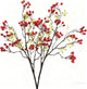 2-Pack 27.5 Inch Red Berry Stems,Artificial Red Branches, Bendable Faux Branches with Berry Stems for Home Decor, Weddings, Parties