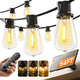 KYY 54FT Solar String Lights Outdoor Waterproof with USB Charging & Remote