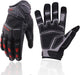 HANDLANDY Mens Work Gloves Touch screen, Utility Mechanic Gloves, Flexible Breathable Fit- Padded Knuckles & Palm