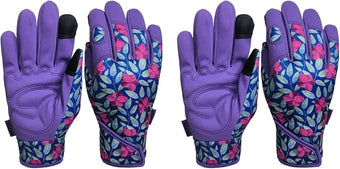 Thorn Proof&Puncture Resistant Gardening Gloves with Grip,Garden Glove for Women, Leather Yard Work Gifts