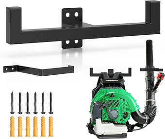 Backpack Leaf Blower Hanger with Hose Holder,Heary Duty Backpack Blower Sprayer Rack,Backpack Blower Wall Mount,Backpack Hanger for Weed Eater,Hedge Trimmer,Chain Saw,Garage Organizer Storage(1 PCS)