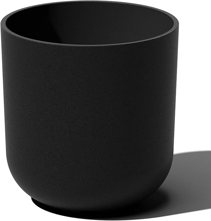Veradek Mason Series Lima Planter - Round Planter for Indoor or Outdoor Porch/Garden | Made from Plastic-Stone Composite with Drainage Holes | Modern Décor for Succulents, Flowers, Small Plants