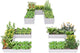A ANLEOLIFE 3 Set U-Shaped Galvanized Raised Garden Beds Outdoor,6x6x1.5ft Large Metal Planter Box for Planting Vegetables Flowers Herb, Anti-Rust & Easy-Setup, Antique White