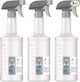 MR.SIGA 24 oz Empty Plastic Spray Bottles for Cleaning Solutions, Heavy Duty Household Reusable Spray Bottles with Measurements and Adjustable Leak Proof Nozzle, 3 Pack