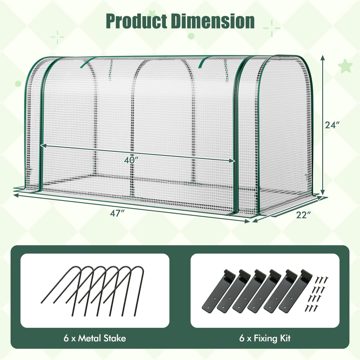 Happygrill Raised Garden Bed with Greenhouse Cover & Legs