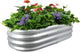 4x2x1 ft Galvanized Raised Garden Bed Outdoor, 1-Pack 12" Tall Metal Planter Boxes for Planting Vegetables, Flowers, Herbs, Tomato - Corrugated Rust-Resistant Elevated Garden Beds Kit, Silver