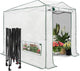 EAGLE PEAK Instant Pop-up Greenhouse, Indoor Outdoor Plant Gardening Green House, Roll-Up Zipper Doors and Side Windows, Heavy Duty Walk in 8x6 ft, Woven PE Top, White