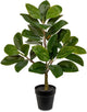 Briful Artificial Magnolia Tree in Black Pot – 26.3in Tall Faux Magnolia Greenery Plant Fake Potted Silk Tree for Home Office Room Kitchen Outdoor Porch Décor