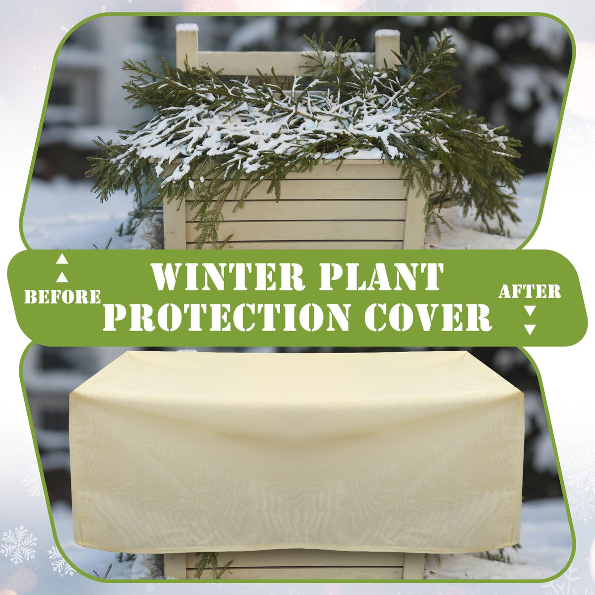 Ribbonlic 2 Pcs 49.6 × 24 x 19.7 in Garden Bed Cover Frost Protection