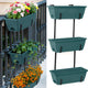 OYEAL Railing Planter Box Set of 2 Hanging Planters for Fence