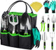 GROWIT Heavy Duty Gardening Tools - 22-Piece Gardening Gifts for Women, Men, Mom, Dad - Durable, Ergonomic Garden Tools Set