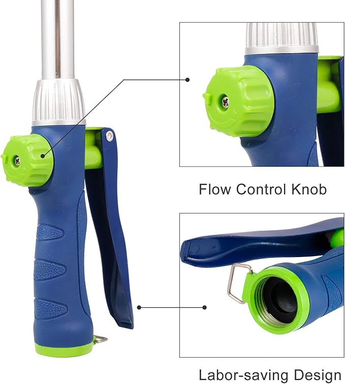 GREEN MOUNT Watering Wand, 16 Inches Sprayer Wand with 8 Watering Patterns for Lawn and Garden Use