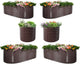 A ANLEOLIFE 6-Piece 30 Inch Extra Tall Galvanized Raised Garden Beds Kit, Large Oval & Round Metal Planters – Ideal for Backyard Vegetables Flowers Herbs, CaféBronze