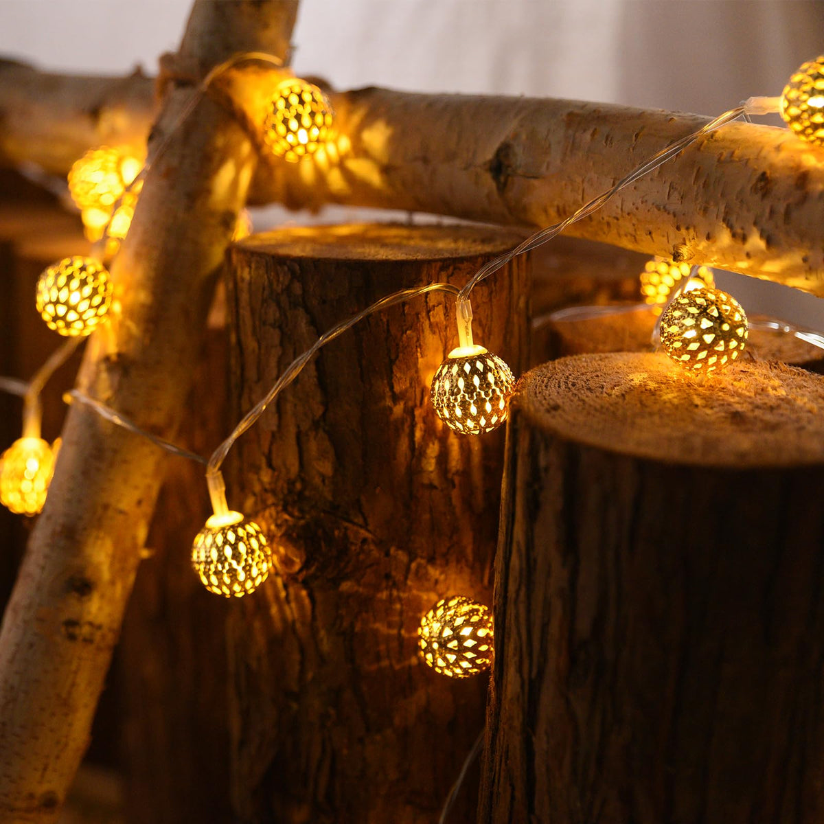 Globe String Lights,CMYK 30 LED Fairy String Lights Battery Operated for Indoor,Party,Patio,Wedding,Bedroom,Christmas Tree,Warm White