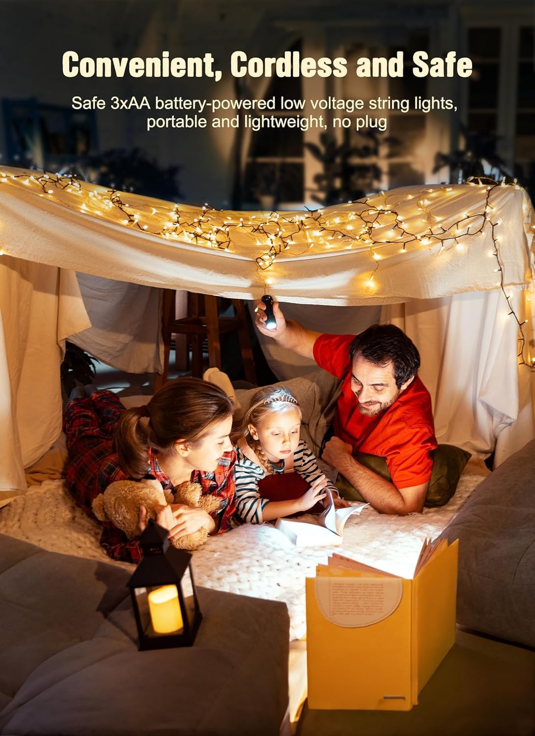 Brightown 8ft 20LED Battery Operated Christmas String Lights with Timer