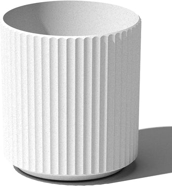 Veradek Demi Series Round Planter for Porch, Patio, Backyard | Durable Plastic-Concrete Material | Modern Décor for Tall Plants, Flowers