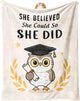 Glydein Graduation Gifts for Her, Flannel Soft Graduation Blanket for Women Decor - High School College Graduations Gifts for Women, Congratulations Nurse PhD LPN Masters Degree Graduates - 50" x 60"