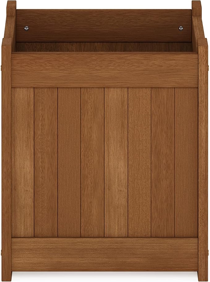 Furinno FG16450 Tioman Hardwood Flower Box, One-Pack, Natural
