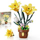 EITOLNR Flowers Botanicals Lily Building Set, Artifical Plants Bonsai Building Blocks Toys for Adults,Indoor Home Office Decor, Valentine Day Birthday Gifts for Women Girls 8-12 (296Pcs)