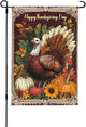 Thanksgiving Day Garden Flag 12x18 Inch Double Sided All-Weather Polyester Outdoor Flag For Patio Lawn Yard And Garden Welcome Decor