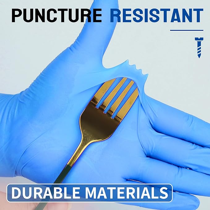 FINITEX Nitrile Disposable Medical Exam Gloves 4 mil Powder-free Latex-Free 100 PCS Examination Home Cleaning Food Gloves