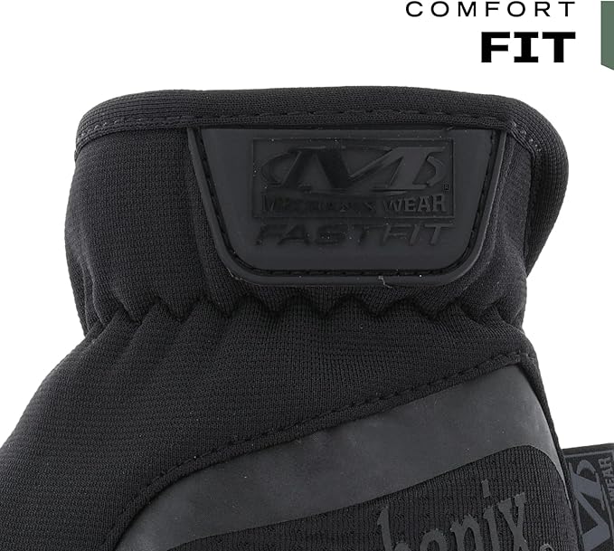 Mechanix Wear FastFit Tactical Gloves - Heavy Duty Lightweight Multipurpose Gloves - Flexible Grip & Reinforced Palm - Touchscreen Capable - Large - Covert Black
