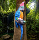 Teaeeno Resin Real Parrot Bird Statue Sculpture Figurine Ornament