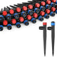 Pawfly 60 Pcs Drip Irrigation Emitters for Plants Watering System, Garden Sprinkler Heads Drippers with Adjustable 360 Degree Water Flow, Drip Emitters for 1/4" Drip Irrigation Tubing