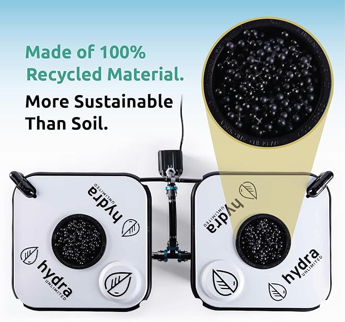 TetraBase Hydroponic Grow Media 1 Liter Bag | Reusable, pH Neutral, Non-Porous, Clean, Interlocking. Deep Water Culture DWC and Recirculating Deep Water Culture RDWC Grow Media (1 Liter)