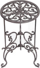 Sungmor Heavy Duty Cast Iron Potted Plant Stand,19.3-Inch 1 Tier Metal Planter Rack,Decorative Flower Pot Holder,Vintage & Rustic Style Indoor Outdoor Garden Pots Container Supports