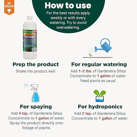 𝐏𝐑𝐄𝐌𝐈𝐔𝐌 Liquid Silica Plant Supplement - 8oz (250mL) - Cabbage Plants Liquid Silica Boost Fertilizer - Stronger Stems & Healthy Leaves for Indoor & Outdoor Cabbage Plants (Makes 45 Gallons)