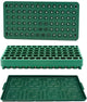 Vego garden Seedling Suite Products 10" x 20" 76 Cells Stackable Seed Starter Germination Tray with 3-in-1 Plant & Pop Board and 10" x 20" Bottom Watering Tray