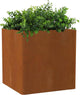 Corten Steel Large Square Planter Box 20"x20"x21", Heavy Duty Planter for Commercial and Residential Use