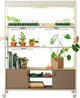 Vego Garden 4 Tier Pro Rolling Metal Corner Plant Stand Indoor with Grow Light, Display Shelf with Storage & Full Spectrum LED Grow Light, Plant Rack for Seed Starting, Leafy, Herbs, Fruits & Microgreens
