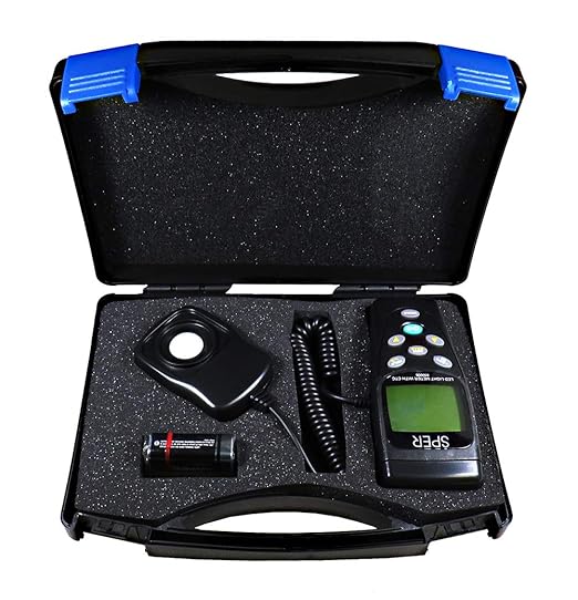 Sper Scientific LED Light Meter with Color Temperature Compensation 850006 - Accurate Lux & Foot Candle Readings for LED & Incandescent Lighting w/Adjustable Modes for Professional Lighting Analysis