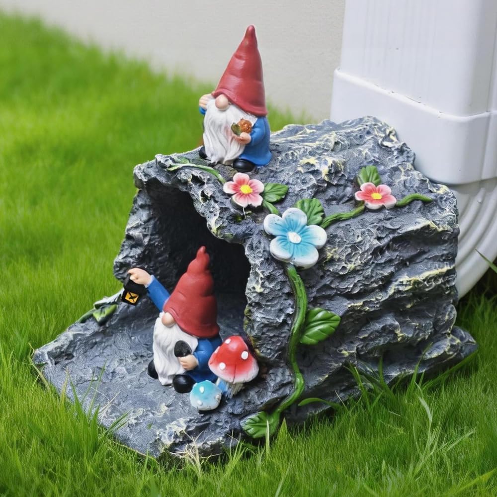 Gnome Sculpture Gutter Diverter Rain, Decorative Gutter Downspout Extension