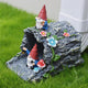 Gnome Sculpture Gutter Diverter Rain, Decorative Gutter Downspout Extension