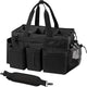 Wearable Cleaning Caddy Organizer with Handle & Shoulder Straps for Housekeepers, Under Sink & Car Cleaning Tool Organizer Bag with 4 Foldable Dividers (Black)