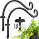 AJART Hanging Plant Hanger Outdoor - 12-inch Black Bird Feeder Wall Hooks - Plant Hooks for Hanging Flower Baskets on Garden, Balcony, Fence - Best Choice for Home Garden Enthusiasts