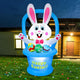 5 Ft Easter Inflatables Yard Decorations, Blow up Easter Bunny with LED Lights Basket Light up Outdoor Decor for Holiday Party Indoor Outdoor Garden Lawn