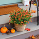 BCBLF Artificial Flowers for Outdoors, 12 Bundles UV Resistant Realistic Faux Plants for Outside Porch Planter, Spring Summer Home Garden Decoration, Orange