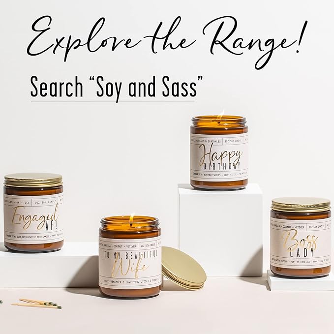 Soy Candle: Our Friendship, Fig & Sandalwood by Soy and Sass
