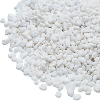 Mr. Fireglass 5 lbs White Pebbles,1/5" Natural Decorative River Rocks Aquarium Gravel for Indoor Plants, Vases, Succulents and Outdoor Garden Landscaping
