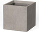 Kante 12 Inch Square Concrete Planter for Outdoor Indoor Home Patio Garden, Large Plant Pot with Drainage Hole and Rubber Plug, Weathered Concrete